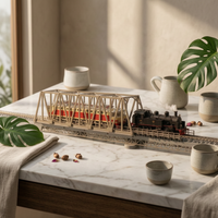 N Scale Railway Bridge Assembly Kit Elevated Train Bridge Model Detailed Design