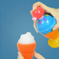 Ice Cream Foam Dispenser Colorful Ice Cream Bath Toy Easy to Clean for Children