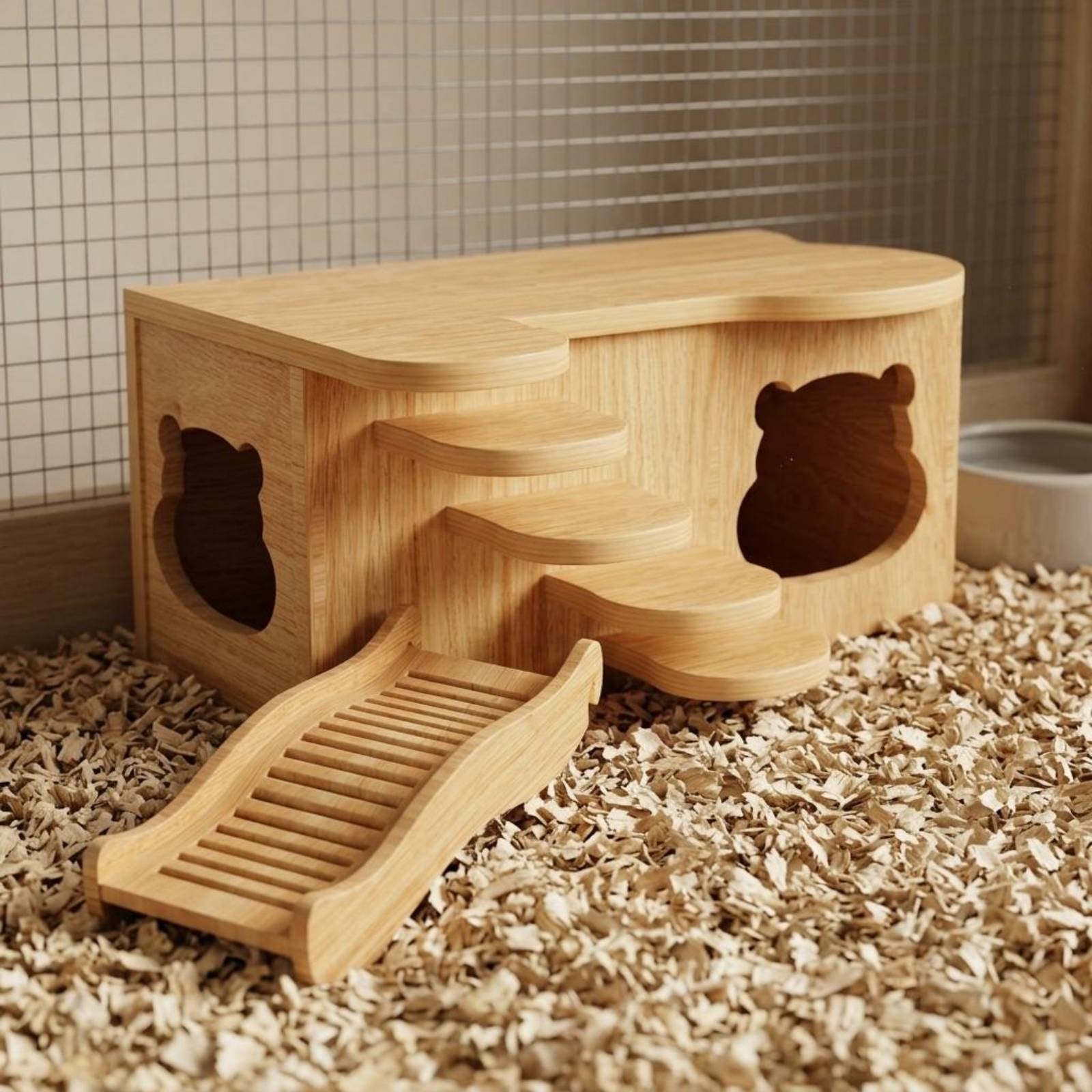Hamster Hideout House Even Top Wooden Hamster House Sturdy