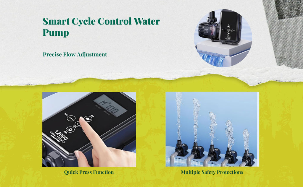 Ultra-Quiet Submersible Pump for Aquariums & Ponds