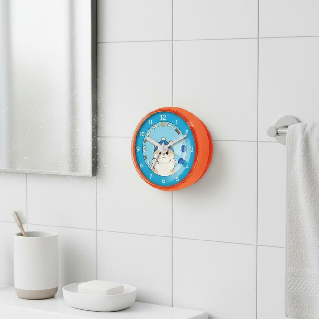 Waterproof Bathroom Clock Compact Size House Decoration for Children