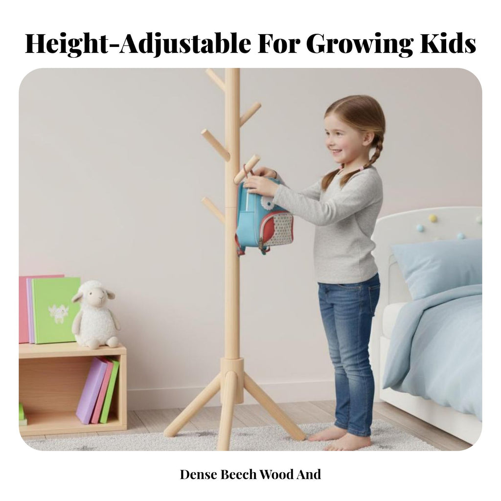 kids' Clothes Tree Floor-Standing Coat Stand Cartoon Design for Children, Adults