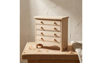 Dollhouse Drawer Cabinet Rounded Upper part:12 Scale Dollhouse Furniture Compact