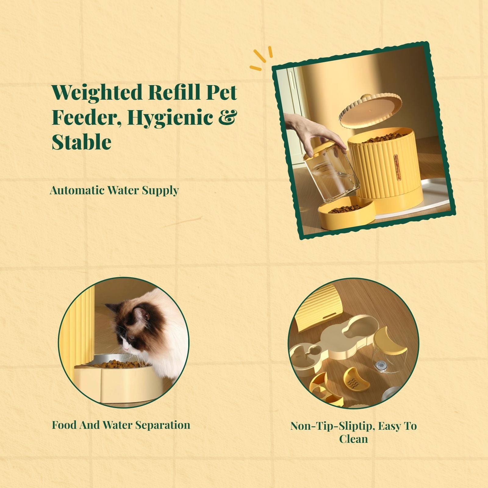 Automatic water dispenser cat bowl