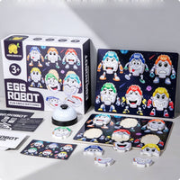 Robot Face Battle Game Early Learning Wooden Expression Matching Game 3+ for Kids