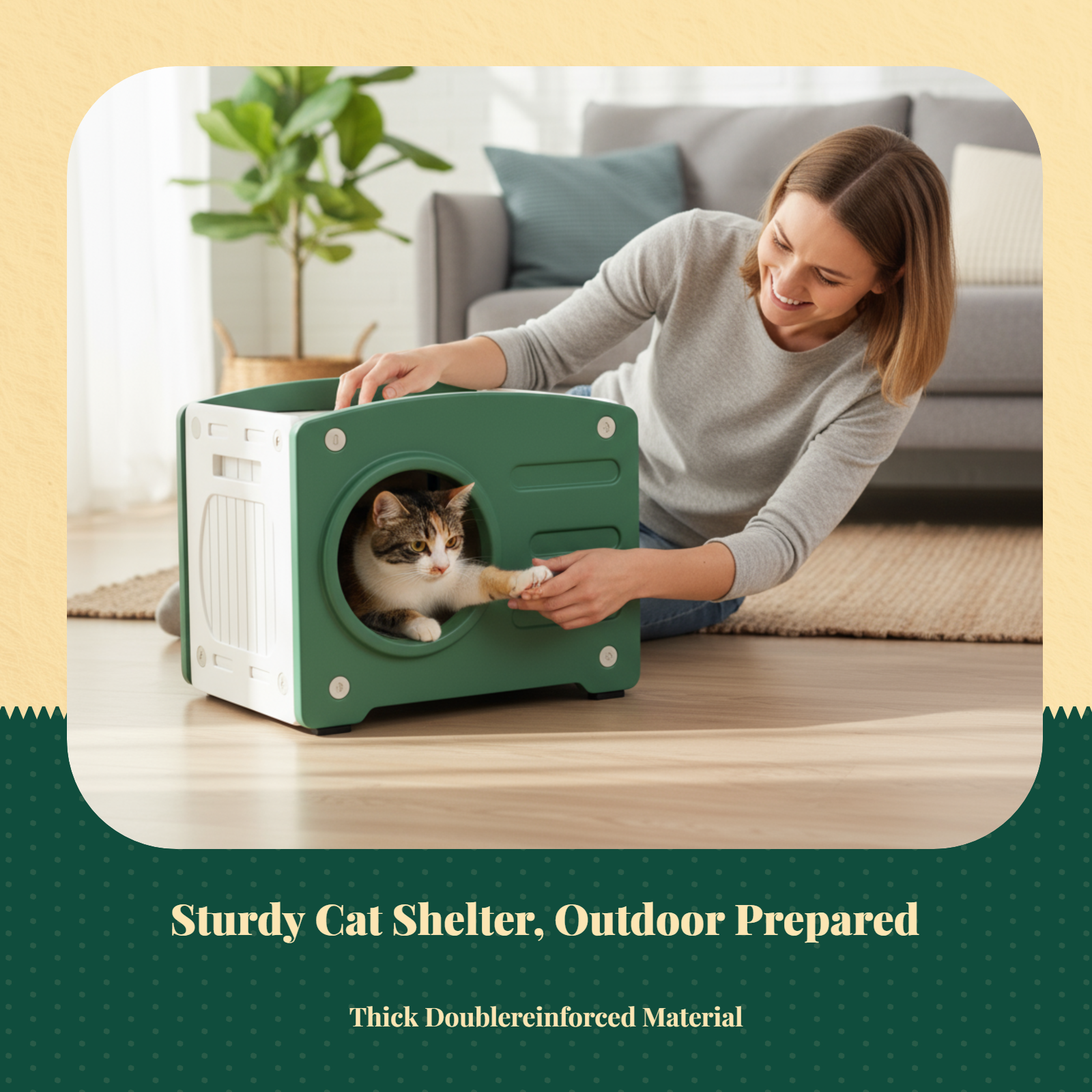 Waterproof insulated cat house