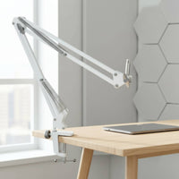 White Mic Arm Stand U-Shaped Blast Filter Desk Mic Arm