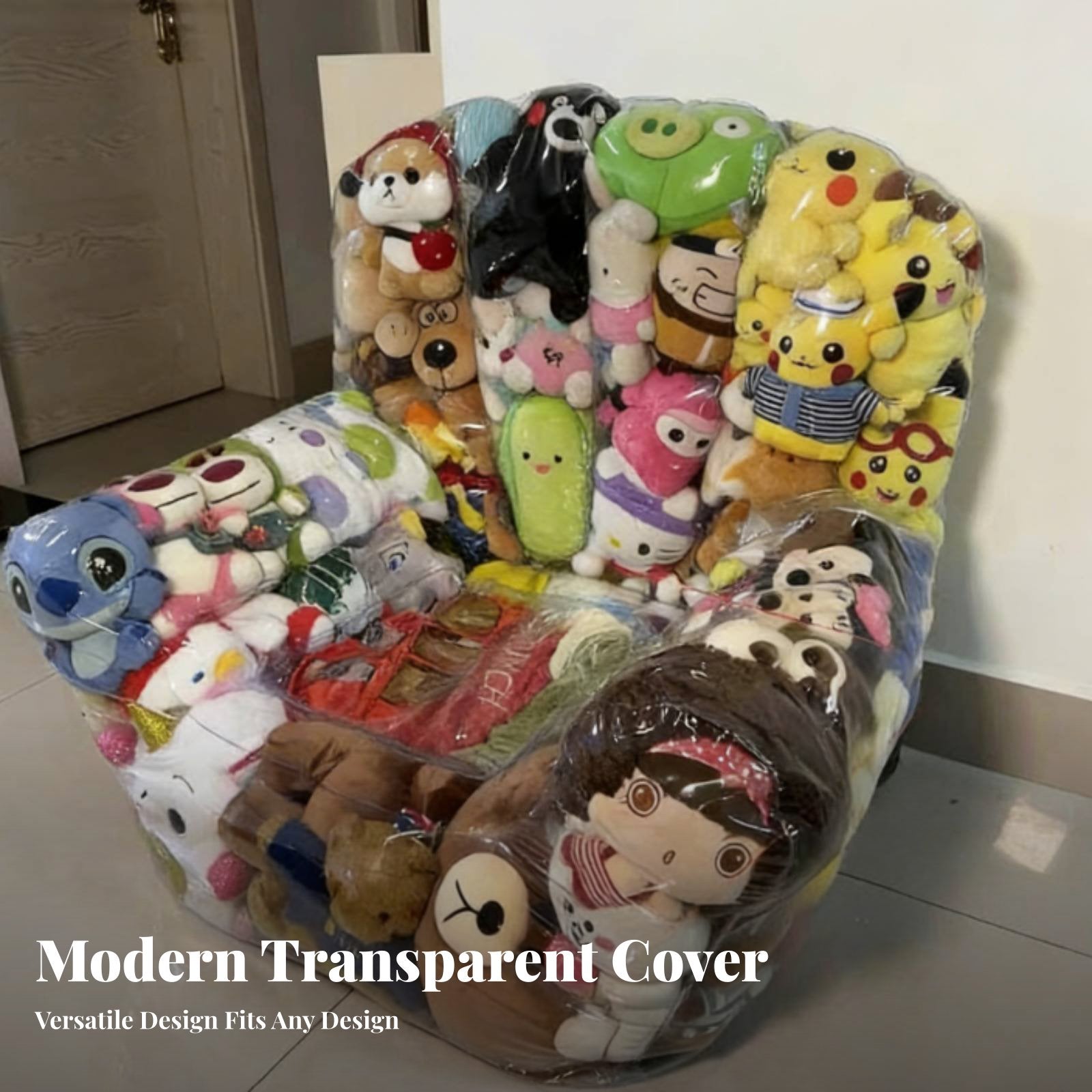 Easy to Fill Stuffed Soft Storage Bean Bag Space Saving Stuffed Soft Storage Chair Large Capacity for Toddlers, Teens, Playroom, Bedroom