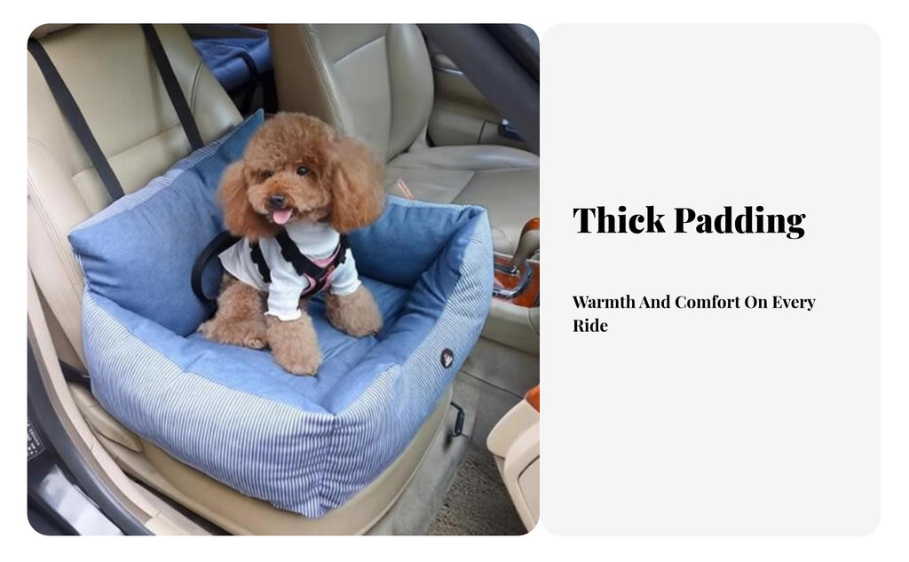 Dog Car Seat Breathable Mesh opening Collapsible Pet Travel Box Elevated View