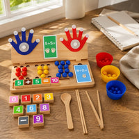 Child-Centered Counting Toy Early Learning Wooden Bead Abacus Hand-Eye