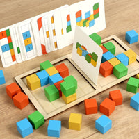 Spatial Challenge Blocks Educational Method Stacking Cube Game Polished Edges