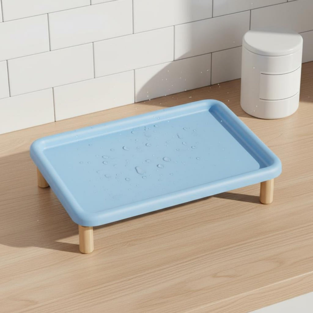 Elevated Feline Feeder Easy to Clean Double Pet Bowl Intended for Cats