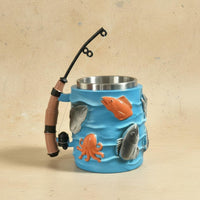 Fishing Rod Handle Mug Unique Gift Beer Stein Creative Design for Fishermen