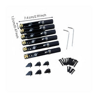 6 Pieces Stringless Guitar Bridge Adjustable Split Bridge Saddle Musical Equipment for Custom Build