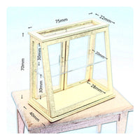 1/12 Scale Display Cabinet Wooden Frame Dollhouse Display Cabinet for Collectors