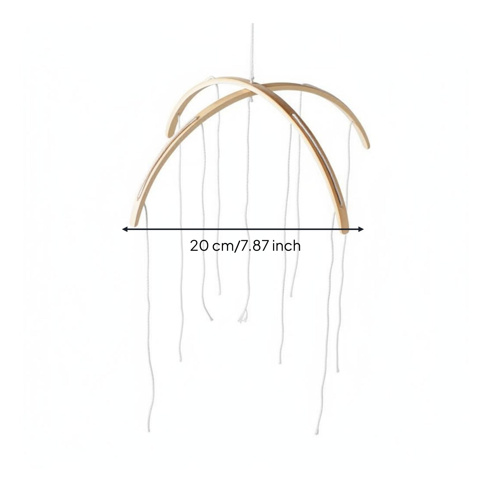 DIY Wooden Mobile Hoop Handmade Baby Bed Bell Frame Safe Material for Infants