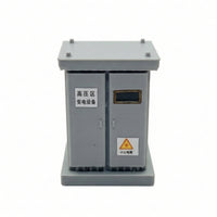 Miniature Transformer Box Ribbed Substation Model Grey for Dioramas, Hobbyists