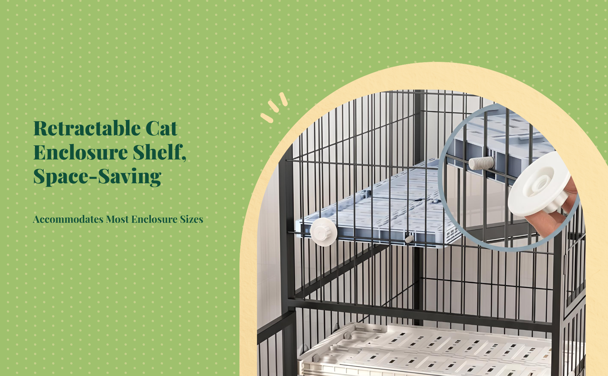 Adjustable multi-level cat shelf