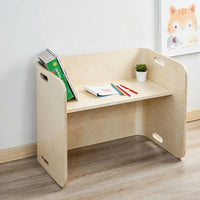 Curved Children's Desk Solid Wood Wooden Children's Desk table Smooth Edges for Preschoolers