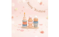 Wooden Cake Stacking Toy Fine Movement Skills Pretend Dessert Structure