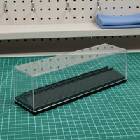 N-Scale Train Display Case Black Base Showcase Cabinet Dustproof for Collectors