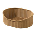 Woven cat bed with removable cushion