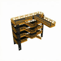 Sci-Fi-Fi Hangar Bridge Kit Modular Multi-Level Walkway Model Assembly Required