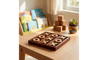 Wooden X and O Toe Game Sturdy Wooden X and O Toe Board Polished Edges