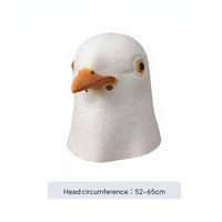 Full Head Pigeon Headpiece Realistic Bird Head Cover Costume Accessory for Cosplayers, Parties, Halloween, Stage Performances