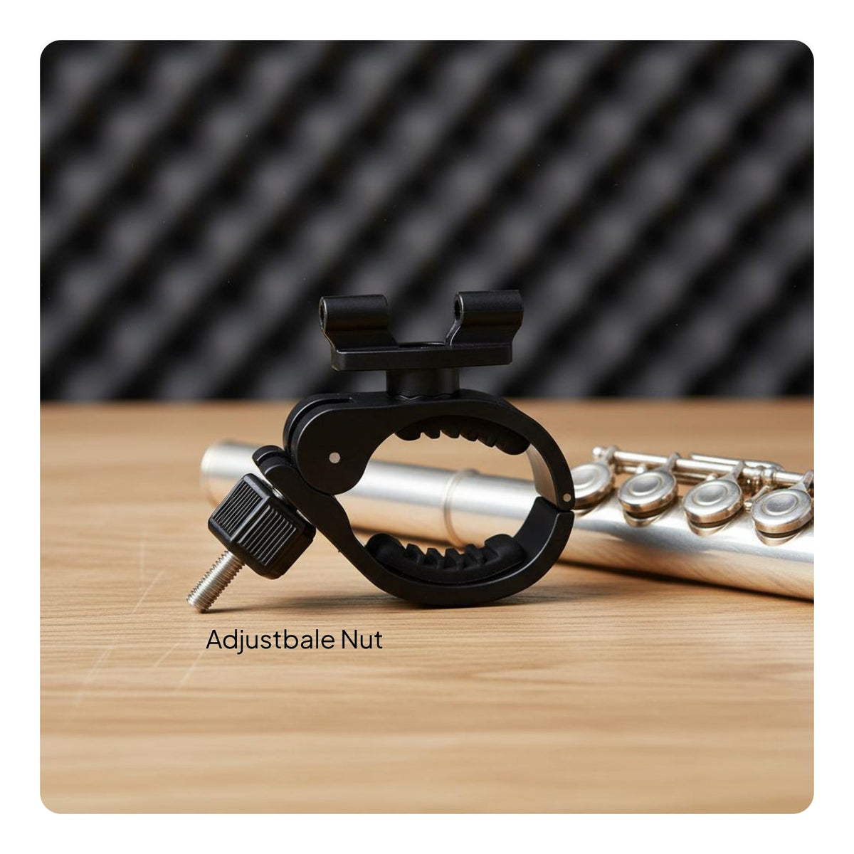 Flute Audio Pickup Mount Anti-Slip Silicone Flute Audio Pickup Clip