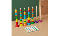 Pattern Matching Stacking Beads Reasoning Training for Classroom, Playroom