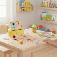 Number Matching Puzzle With Storage Box Wooden Number Matching Board Hand On Learning Child Centered Math Board for Daycare