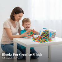 DIY Snowflake Building Blocks Educational Flower Shaped Connecting Toy Rotatable for Toddlers