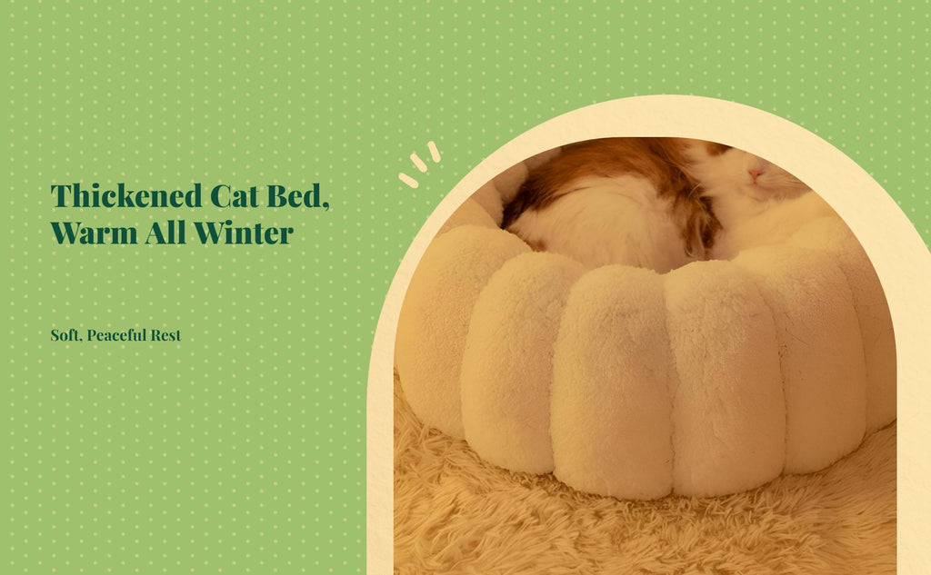 Cat Bed, Cozy Winter Pet Sofa, Washable Indoor House
