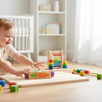 Rotating Block Brainteaser Hand-Eye Coordination Wooden Picture Matching Toy