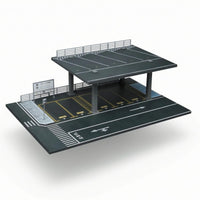 Parking Scene Model Printed Markings Steel-Frame Parking ABS Plastic Components
