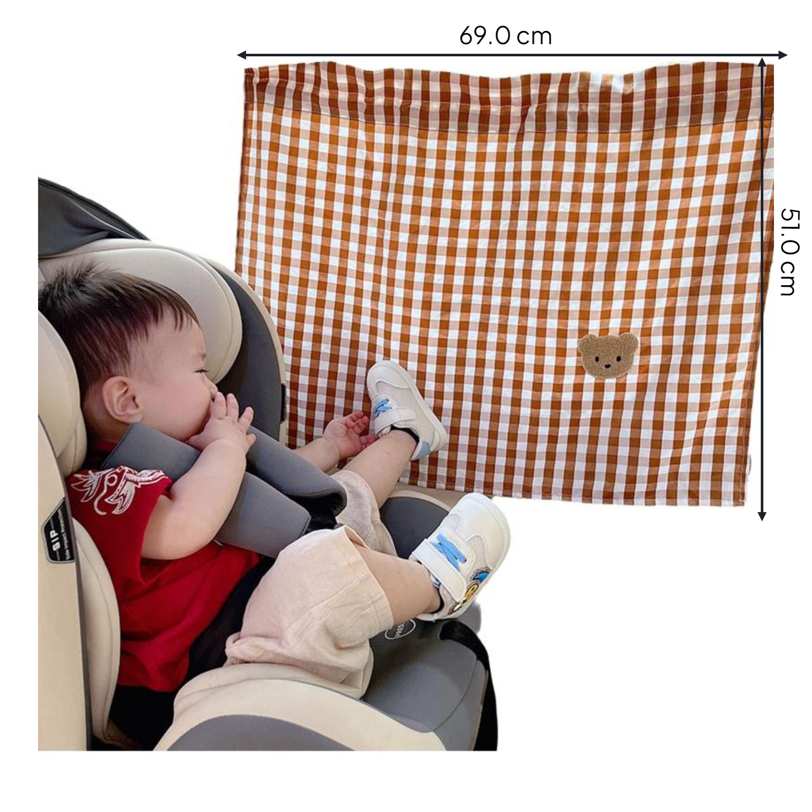 Car Window Shade, Privacy Protection, Sunlight Protection, Infant Sun Shield, Suction holder Screen, Kids Car Window Shield, Easy Installation, Cute Panda Pattern