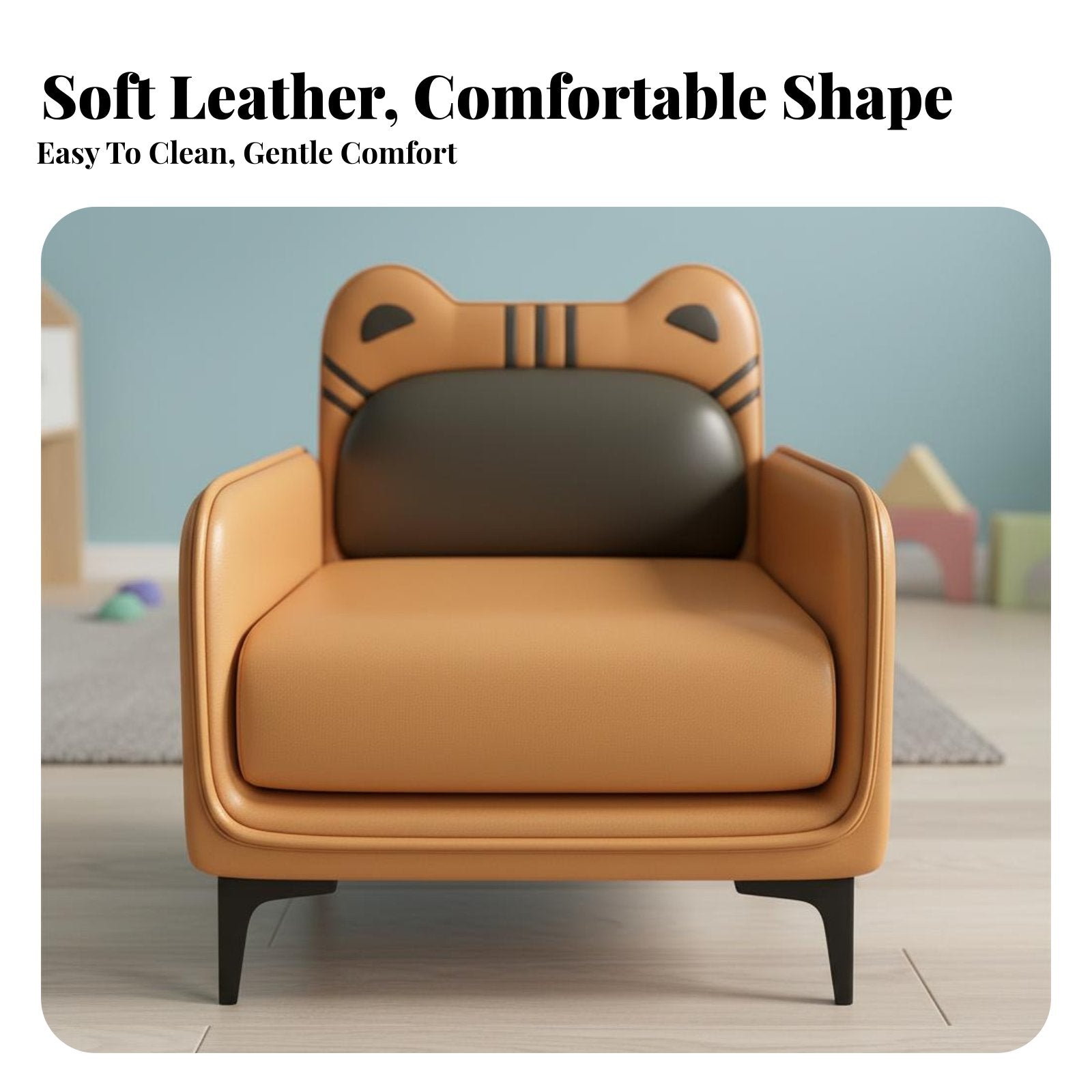 cumulusShaped Mini Sofa Kid-Sized children's Furniture Soft and Comfy Easy to Clean for Bedroom, Living Room