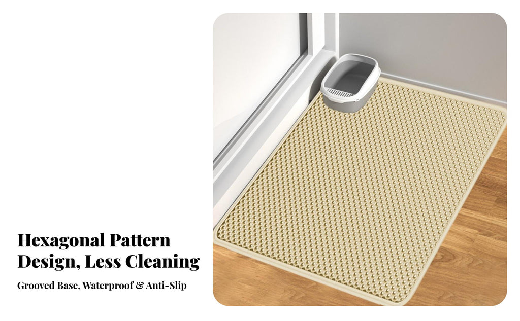 hexagonal Litter collectping Mat Waterresistant hexagonal collectping Mat for Home, felines