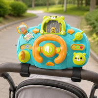 Steering Wheel Toy Built in Buttons Interactive Steering Wheel Rounded Body