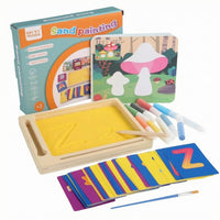Sand Writing Tray Wooden Educational Sand Tray Hand-Eye Coordination