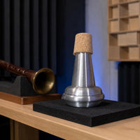 Cork-Topped Suona Mute Silver-Gray Music Tool Rounded Base