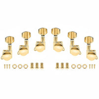 6 Pieces Locking Guitar Tuning Machines Metal Alloy Electric Instrument Tuning Pegs Anti-Rust Locking String Tuning Machines for Live Performance