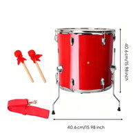 16 Inch Cheering Drum Easy to Carry Crowd Support Drum Set for Stadium, Parades
