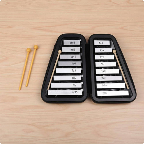 16-Note Glockenspiel Clear Sound Children's Metal Xylophone Early Learning Metal Key Xylophone for Elementary Students, Preschoolers, Kindergarten