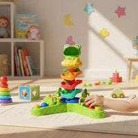 Frog Track Toy Hand-Eye Coordination Rotating Ball Track Game for Young Children