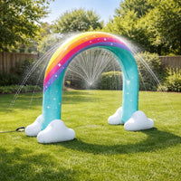 Rainbow Sprinkler Arch Easy Setup Inflatable Arch Sprinkler Backyard Fun