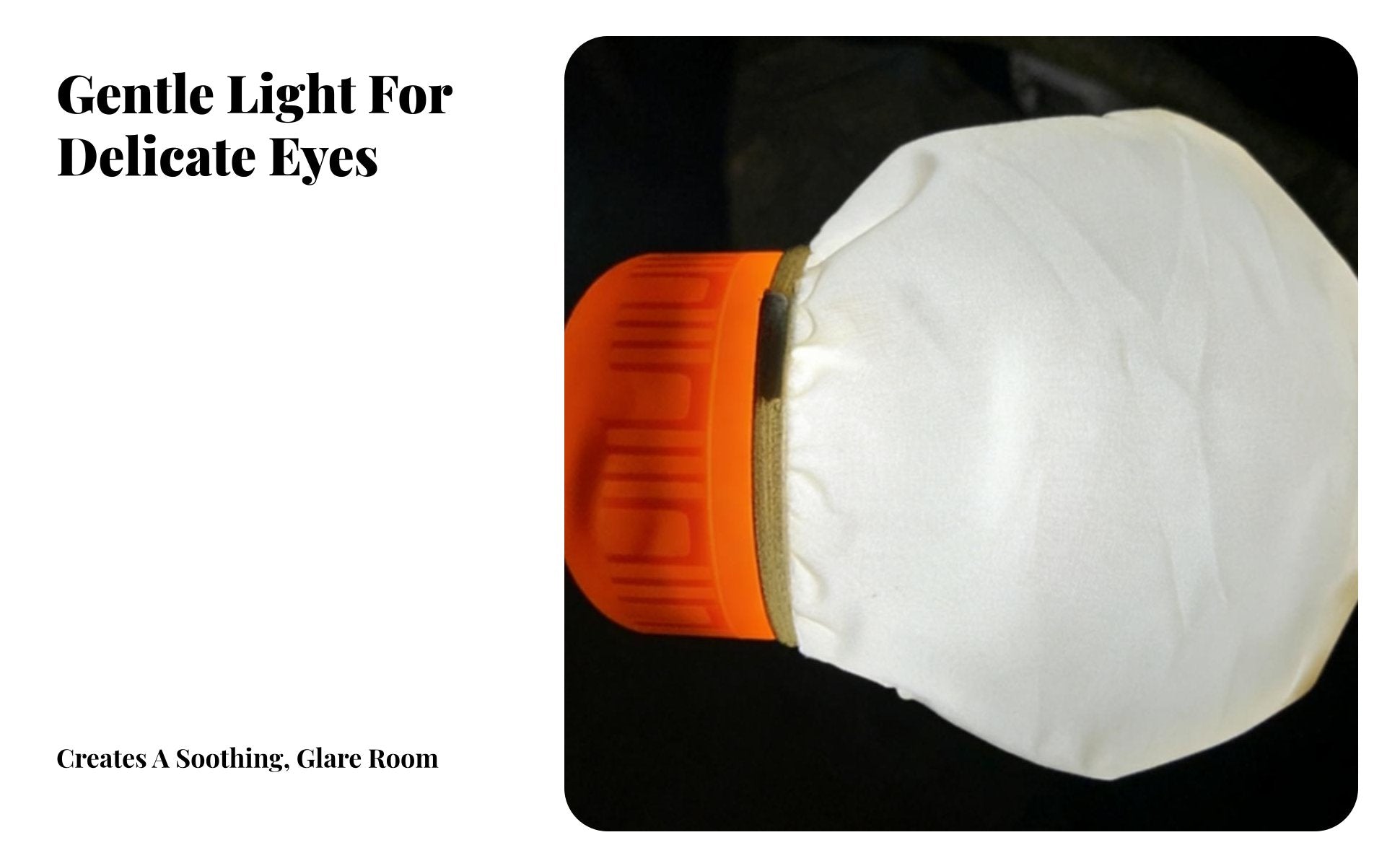 Glare-Reducing Lamp Cover Reusable Softener Cap Washable Lamp Shade Light Softener for Infants, Nursery, Bedside