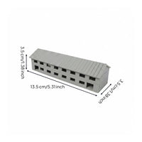 Miniature Factory Building Molded Details Plastic Factory Model Glue Included