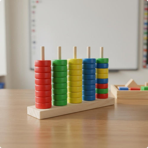 Color Sorting Bead Board Hand-Eye Coordination Preschool Counting Board